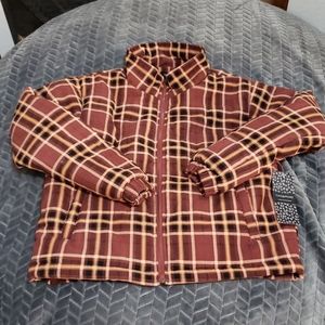 This & More plaid brown jacket ladies sz Large
